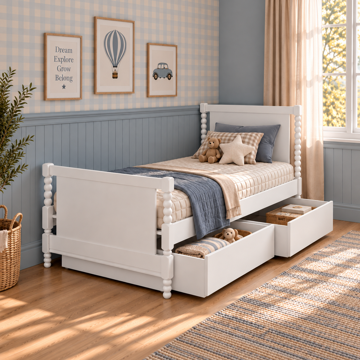 CAMA SOLTEIRO RITMO CABECEIRA ALTA - BRANCO
