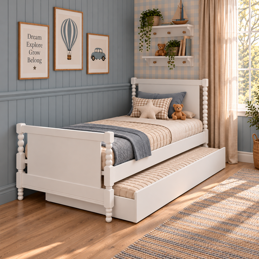 CAMA SOLTEIRO RITMO CABECEIRA ALTA - BRANCO