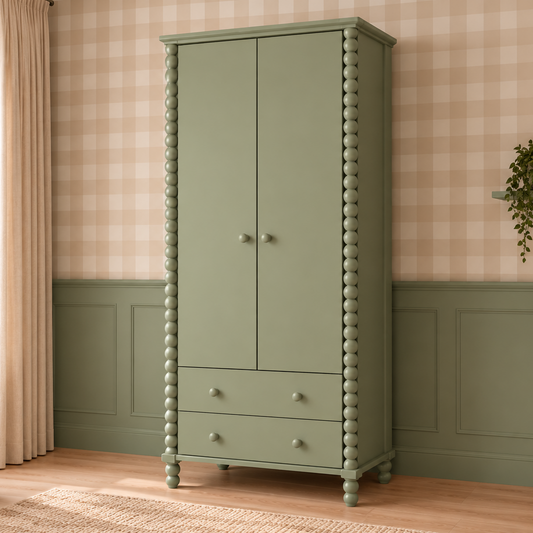 GUARDA-ROUPA RITMO 2 GAVETAS - 105CM - VERDE JARDIM