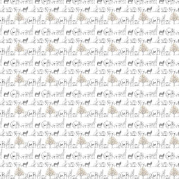 Papel de Parede Infantil Animais Bege