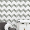 Papel de Parede Infantil Chevron Cinza Claro