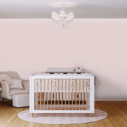 Papel de Parede Infantil Mini Poá Fundo Rosa Claro