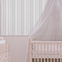 Papel de Parede Infantil Listra Irregular Rosa