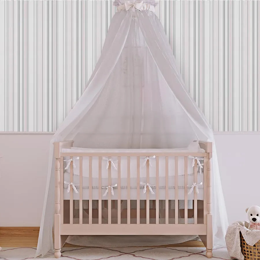 Papel de Parede Infantil Listra Irregular Rosa