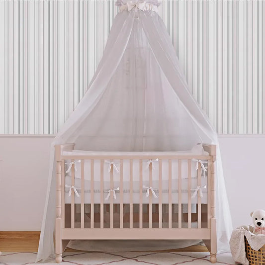 Papel de Parede Infantil Listra Irregular Rosa