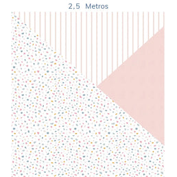 Papel de Parede Infantil Geométrico Granilite Rosa Claro - Mural
