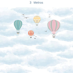 Papel de Parede Infantil Balão no Céu Color Mantelli - Mural