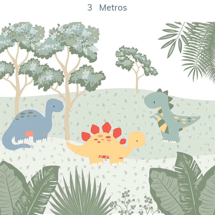 Papel de Parede Infantil Dino Color - Mural