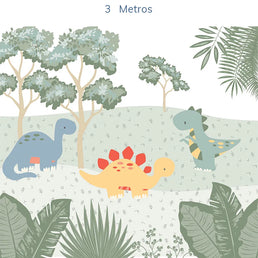 Papel de Parede Infantil Dino Color - Mural