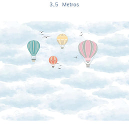 Papel de Parede Infantil Balão no Céu Color Mantelli - Mural