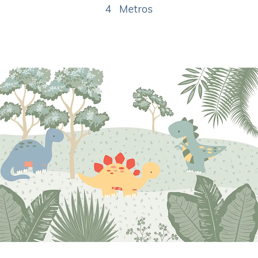 Papel de Parede Infantil Dino Color - Mural