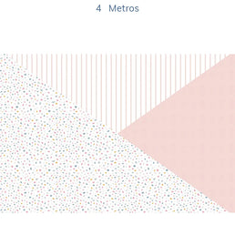 Papel de Parede Infantil Geométrico Granilite Rosa Claro - Mural