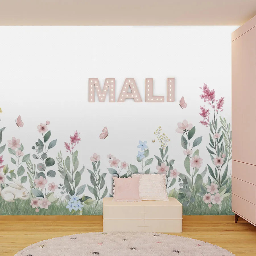 Papel de Parede Infantil Jardim Mali Virgínia - Mural