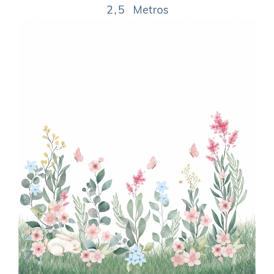 Papel de Parede Infantil Jardim Mali Virgínia - Mural