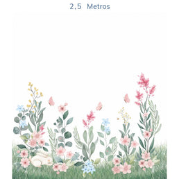 Papel de Parede Infantil Jardim Mali Virgínia - Mural