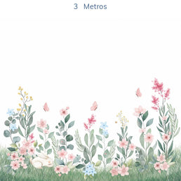 Papel de Parede Infantil Jardim Mali Virgínia - Mural