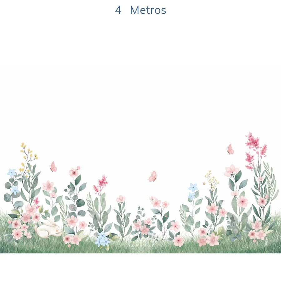 Papel de Parede Infantil Jardim Mali Virgínia - Mural