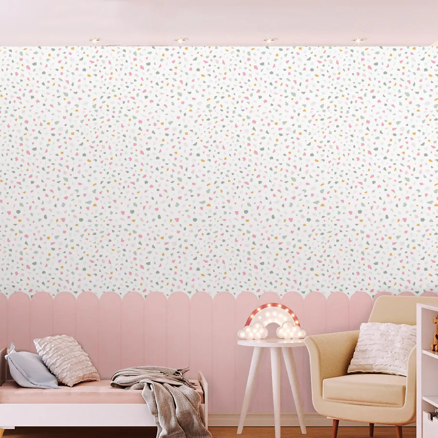 Papel de Parede Infantil Cerca Granilite Verde Seco - Mural