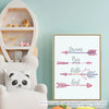 Quadro Infantil Flecha Dream Big Little Girl Rosa