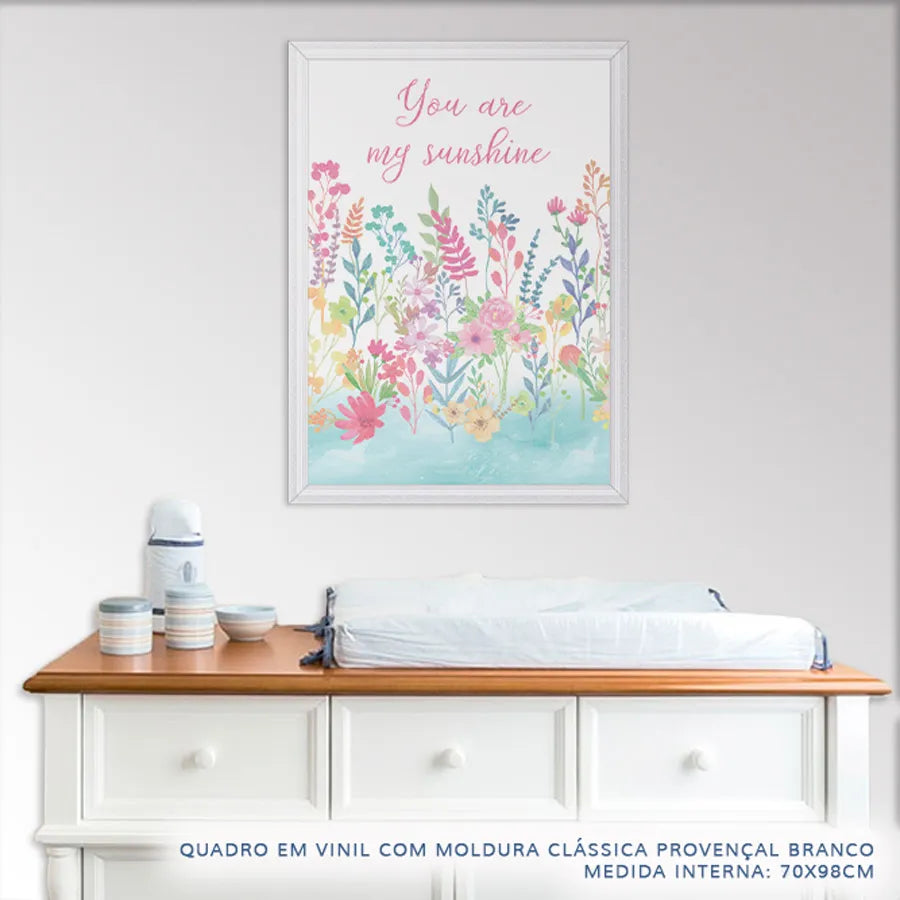 Quadro Infantil Tropical You Are My Sunshine Tiffany