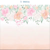 Papel de Parede Infantil Jardim com Rosas Aquarela Coral - Mural