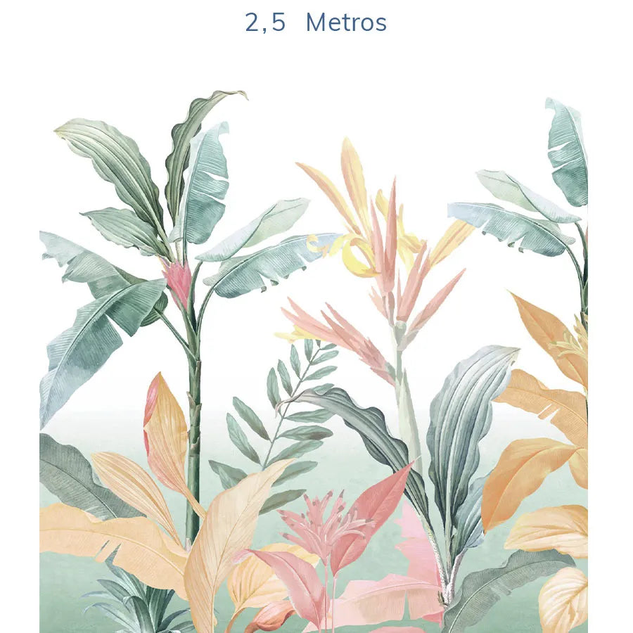 Papel de Parede Infantil Folhas Candy - Mural