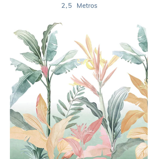 Papel de Parede Infantil Folhas Candy - Mural