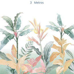 Papel de Parede Infantil Folhas Candy - Mural