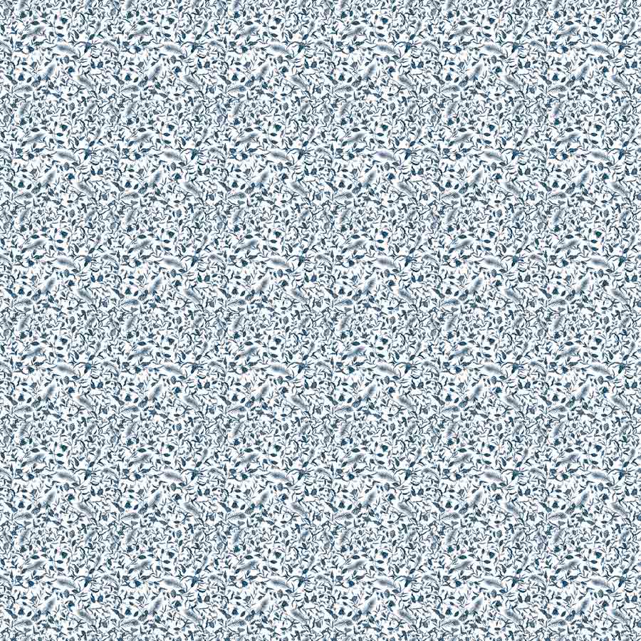 Papel de Parede Folha Aquarela Azul