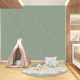 Papel de Parede Infantil Poá Irregular Verde