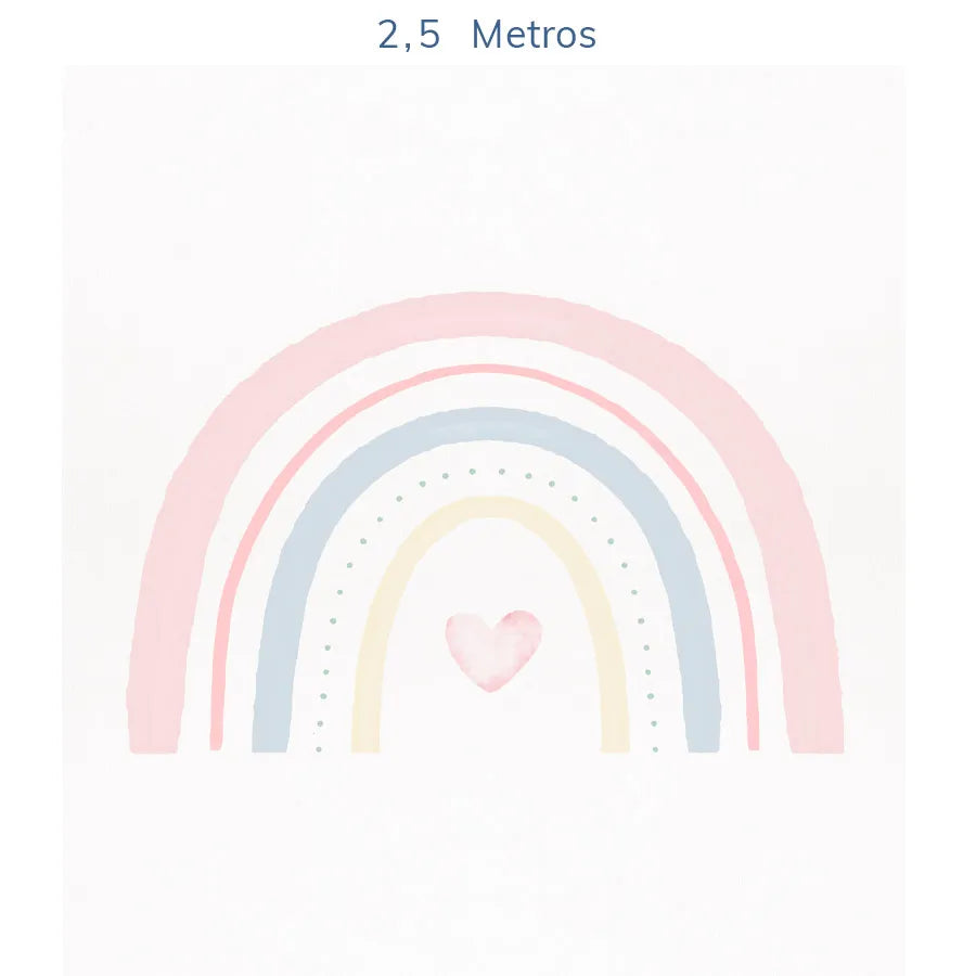 Papel de Parede Infantil Arco Íris Aquarela - Mural