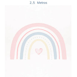 Papel de Parede Infantil Arco Íris Aquarela - Mural