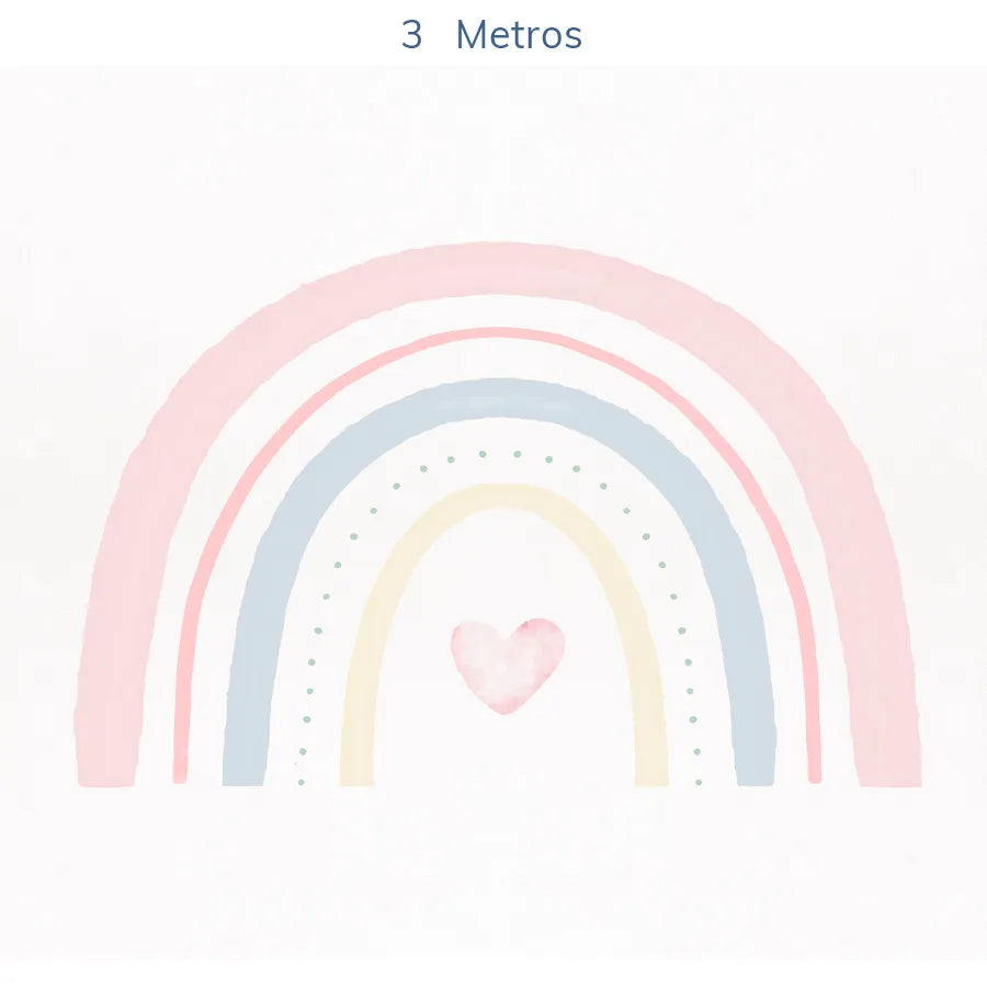 Papel de Parede Infantil Arco Íris Aquarela - Mural