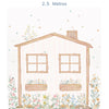 Papel de Parede Infantil Casinha Flores do Campo Verde - Mural