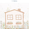 Papel de Parede Infantil Casinha Flores do Campo Verde - Mural
