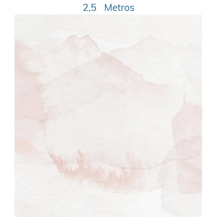 Papel de Parede Mancha Aquarela Rose - Mural