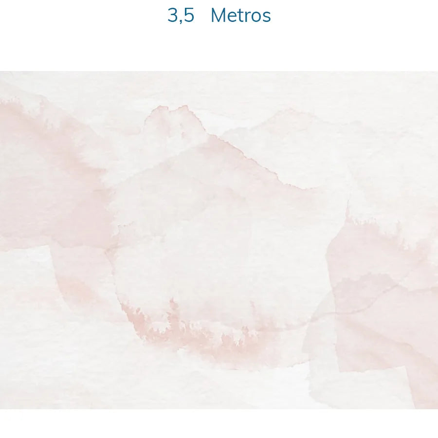 Papel de Parede Mancha Aquarela Rose - Mural