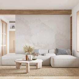 Papel de Parede Mancha Aquarela Bege - Mural