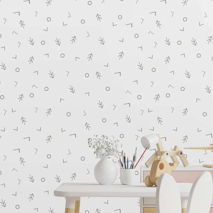 Papel de Parede Infantil Seta Bagunçada
