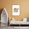 Quadro Infantil Saturno Coral - Vertical