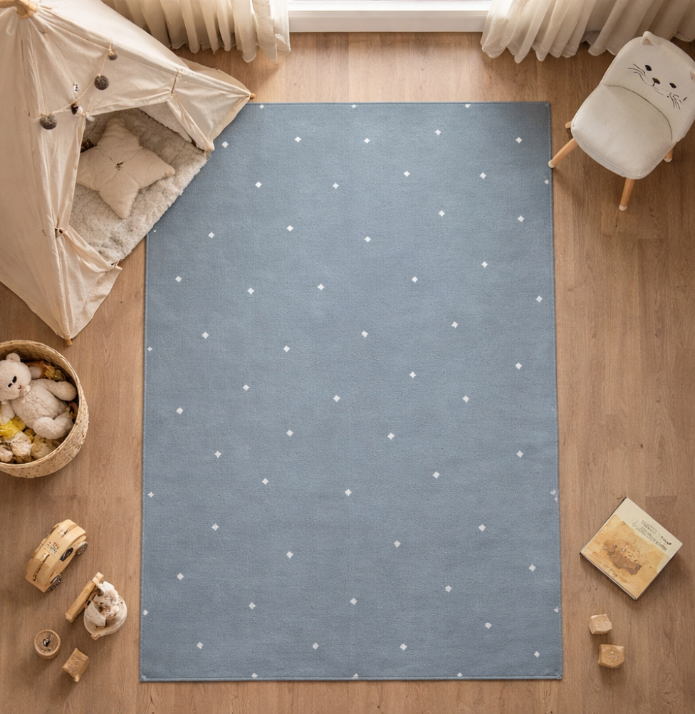 Tapete Infantil Retangular Granilite - Azul