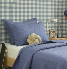 Kit Colcha Infinity 2 Peças - Azul Jeans