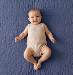 Colcha Para Berço Infinity - Azul Jeans