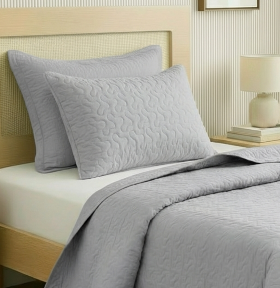 Porta Travesseiro Solteiro Infinity - Cinza