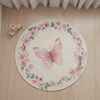 TAPETE INFANTIL REDONDO BORBOLETA E FLORES  - 1,33