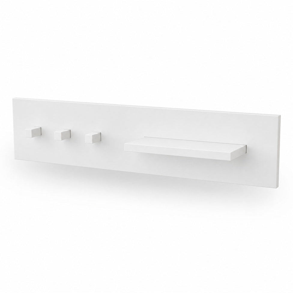 PRATELEIRA HAUS NATURE COM GANCHOS - BRANCO