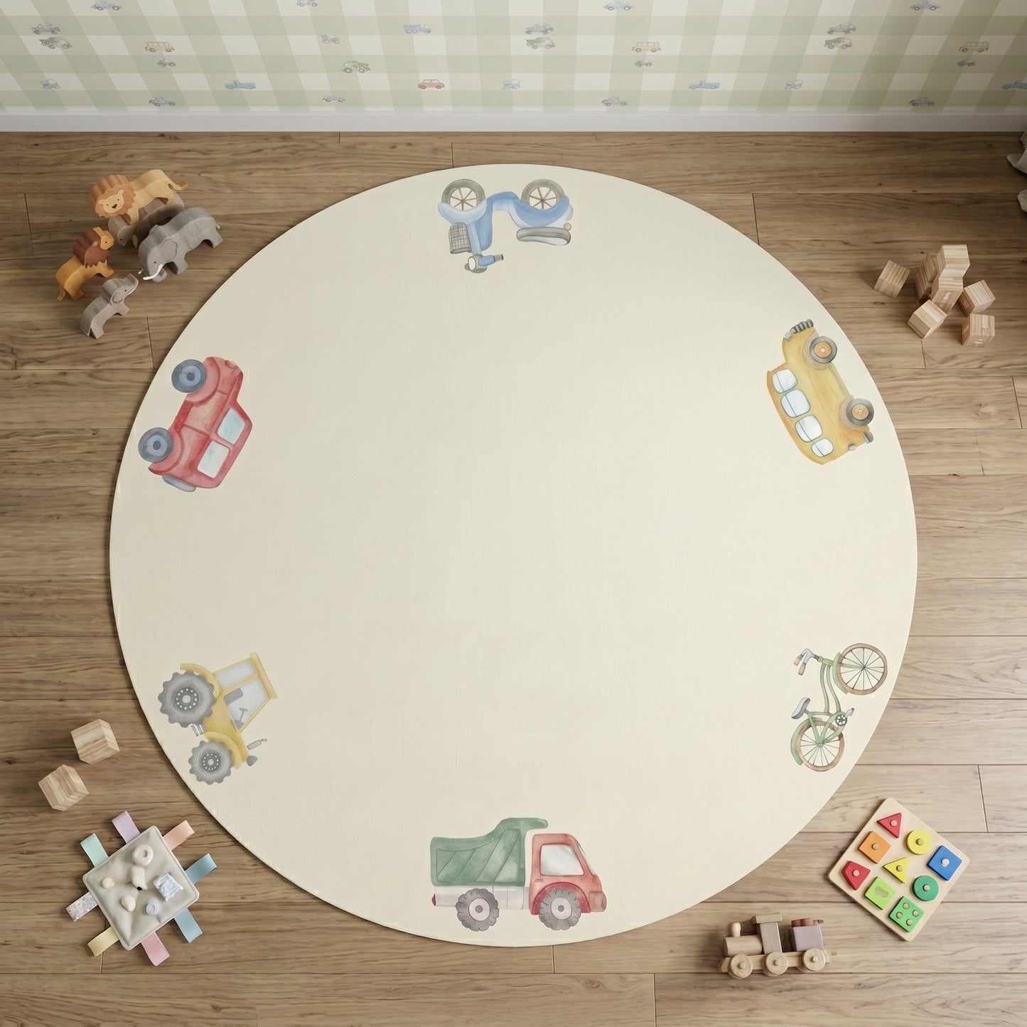 TAPETE INFANTIL REDONDO CARRINHOS -  1,33