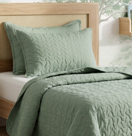 Kit Colcha Casal Infinity 3 Peças - Verde Seco