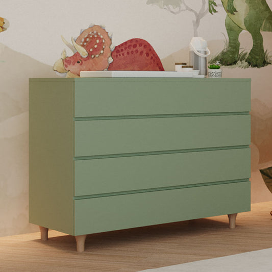 Cômoda de Bebê Haus Nature 4 Gavetas Verde Jardim e Carvalho 110CM
