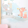 Papel de Parede Infantil Banda de Animais Rosa - Mural